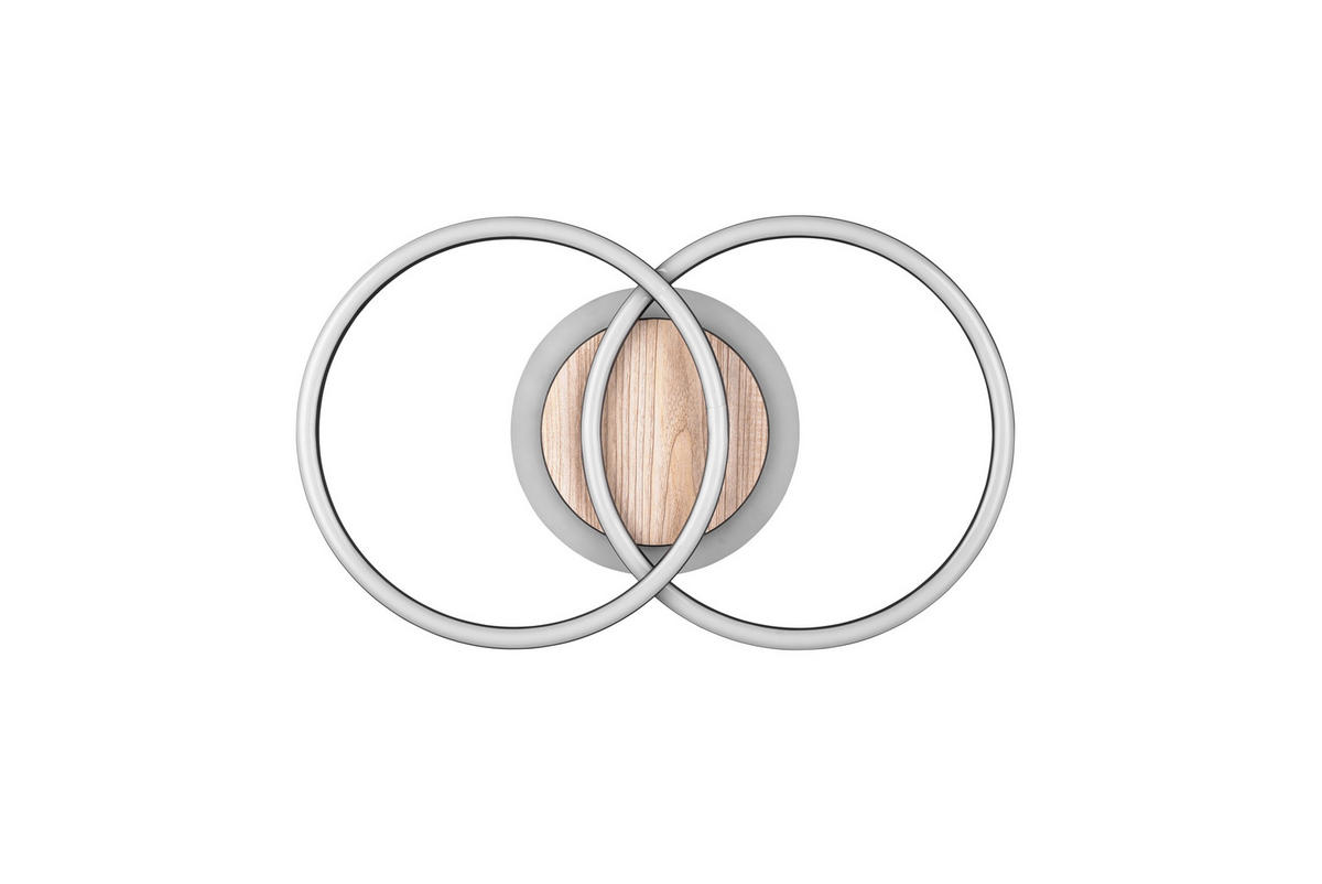 LED-DECKENLEUCHTE 46,5/28,/8,5 cm   - Braun, Basics, Kunststoff (46,5/28,/8,5cm)