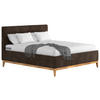 POLSTERBETT 160/200 cm,  in Braun, Lattenrost, Bettkasten, Matratzen, H2 + H2 = mittel  - Eichefarben/Anthrazit, MODERN, Holz/Holzwerkstoff (160/200cm) - MID.YOU