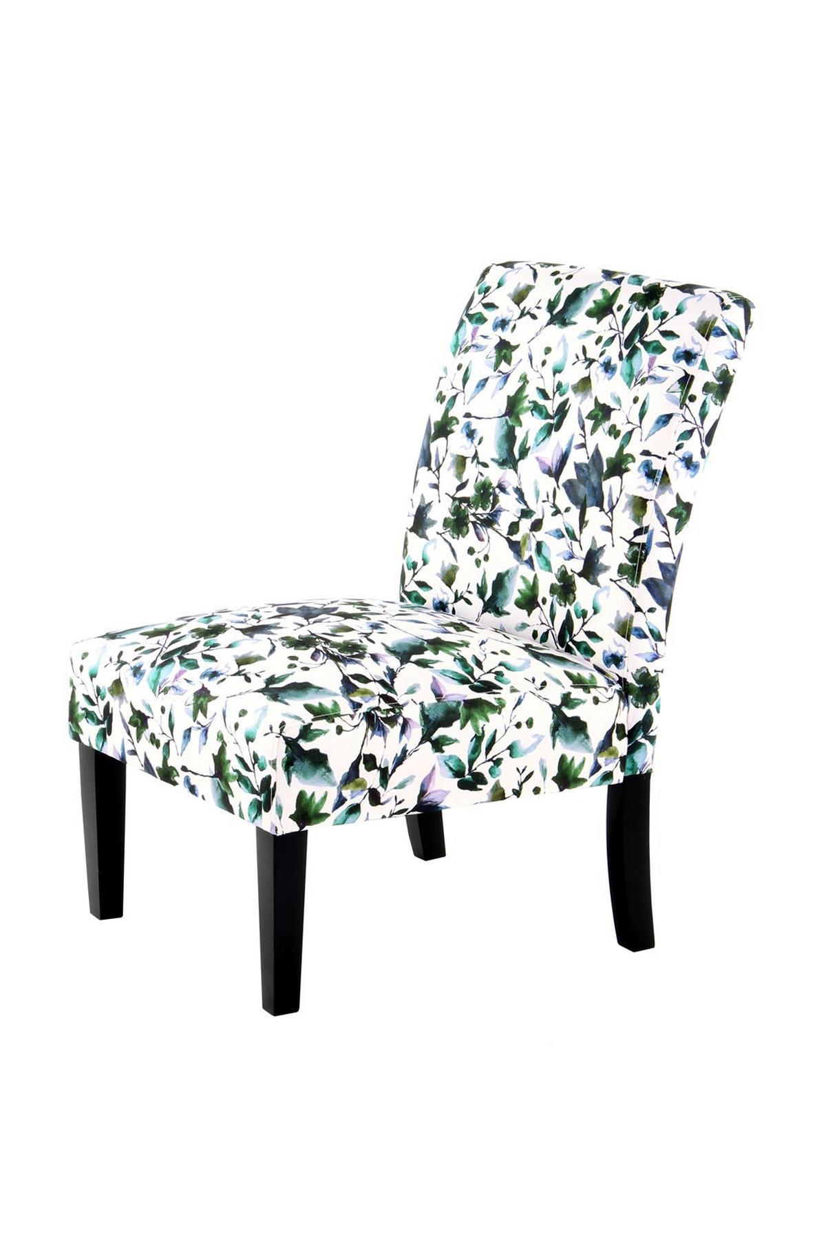 STUHL Flachgewebe Grün, Blau, Creme, Lila  - Blau/Lila, Design, Holz/Textil (55/92/77cm) - Kayoom