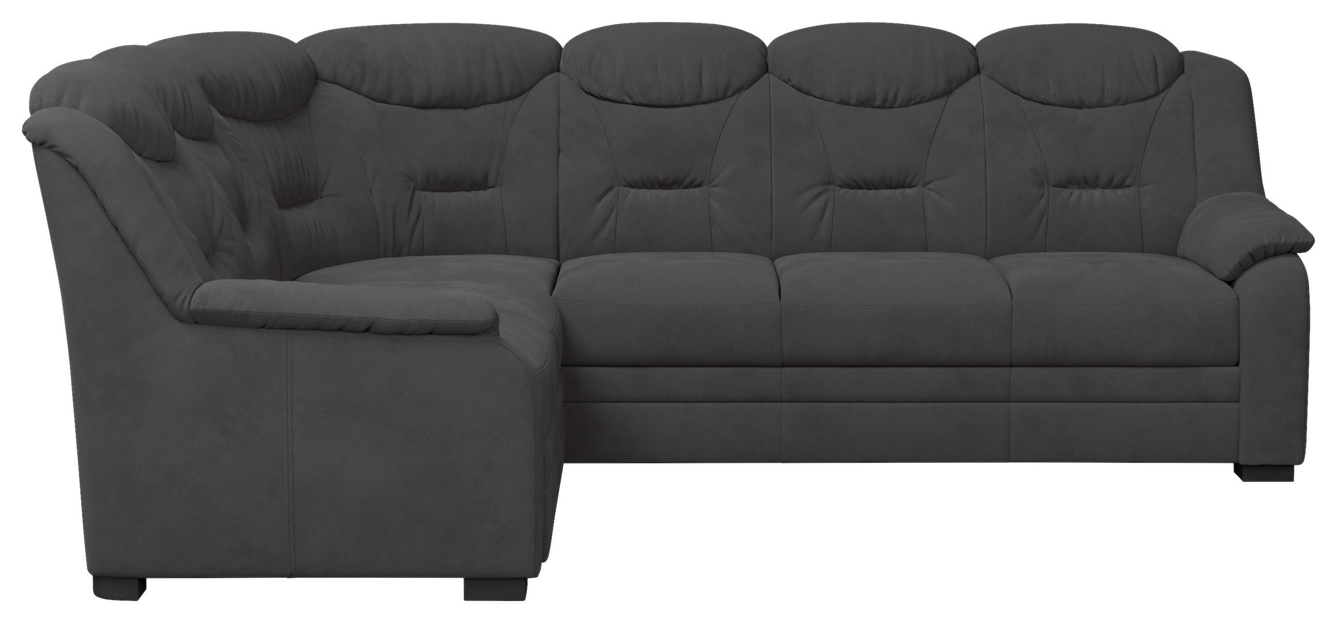 ECKSOFA Anthrazit Mikrofaser  - Anthrazit/Schwarz, Basics, Kunststoff/Textil (211/263cm) - MID.YOU