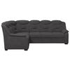 ECKSOFA Anthrazit Mikrofaser  - Anthrazit/Schwarz, Basics, Kunststoff/Textil (211/263cm) - MID.YOU