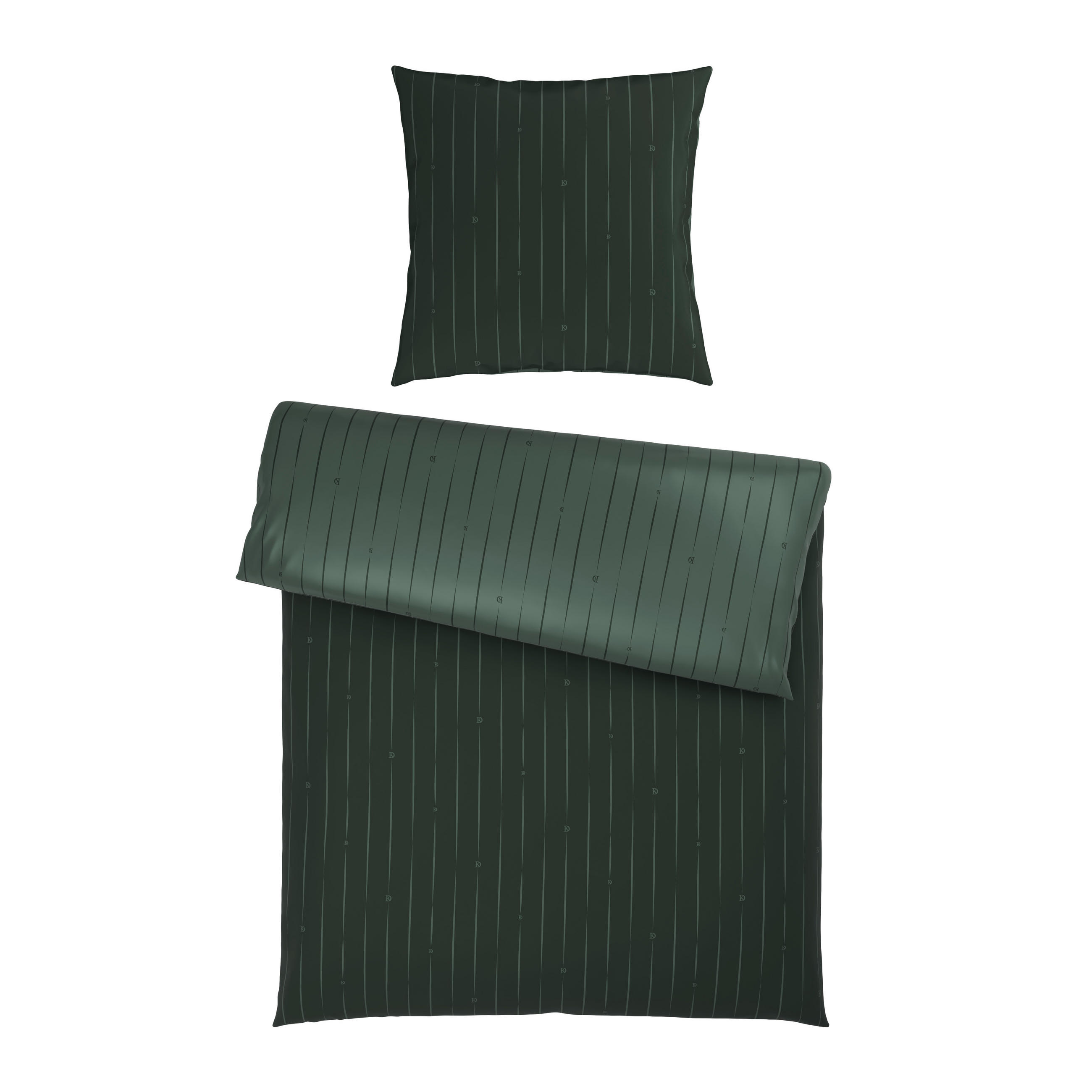 WENDEBETTWÄSCHE STRIPES DK Satin 155/220 cm  - Grün, Design, Textil (155/220cm) - Dieter Knoll