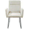 ARMLEHNSTUHL  inklusive Armlehnen Webstoff  - Beige/Schwarz, Design, Textil/Metall (59/87,5/64,5cm) - Carryhome