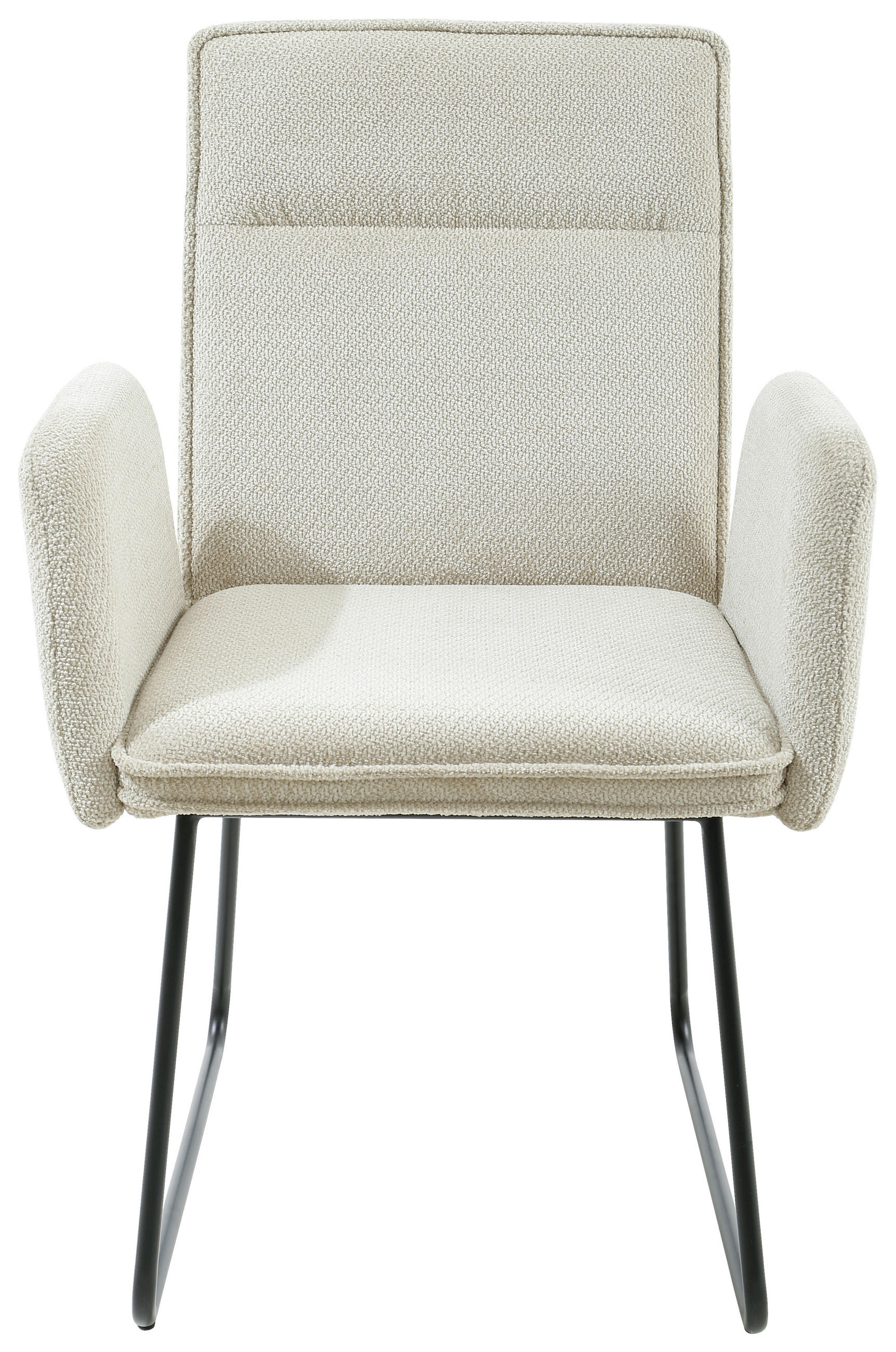 ARMLEHNSTUHL  in Eisen Webstoff  - Beige/Schwarz, Design, Textil/Metall (59/87,5/64,5cm) - Carryhome