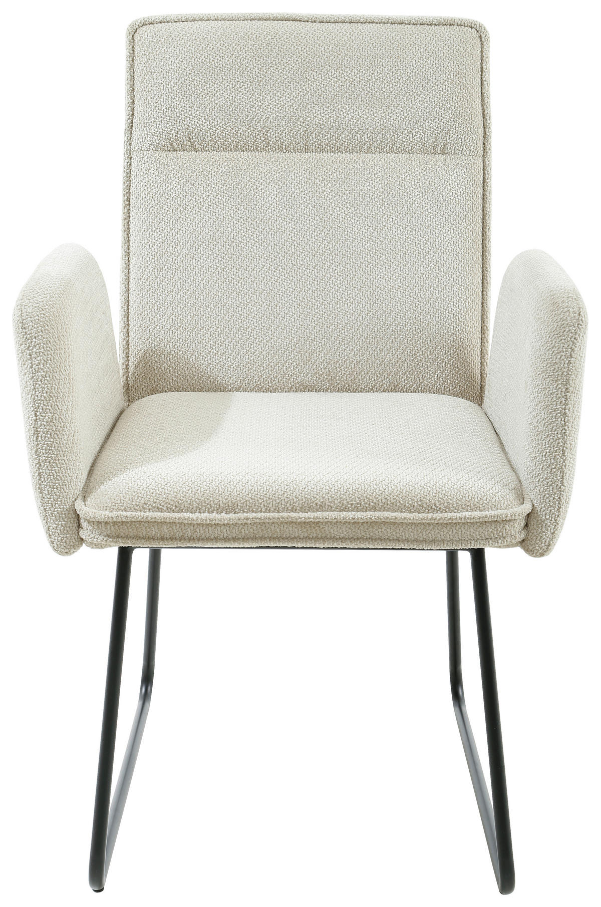 ARMLEHNSTUHL  in Eisen Webstoff  - Beige/Schwarz, Design, Textil/Metall (59/87,5/64,5cm) - Carryhome