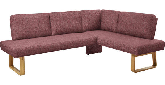 ECKBANK 240/174 cm  in Rosa, Eichefarben  - Eichefarben/Rosa, Design, Holz/Textil (240/174cm) - Dieter Knoll