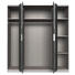 DREHTÜRENSCHRANK in Graphitfarben, Alufarben - Chromfarben/Graphitfarben, Design, Glas/Holzwerkstoff (183/200/64cm) - Carryhome DREHTÜRENSCHRANK in Graphitfarben, Alufarben - Chromfarben/Graphitfarben, Design, Glas/Holzwerkstoff (183/200/64cm) - Carryhome