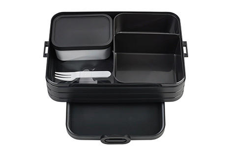 BENTOBOX - Schwarz, KONVENTIONELL, Kunststoff (25,5/17/6,5cm) - Mepal