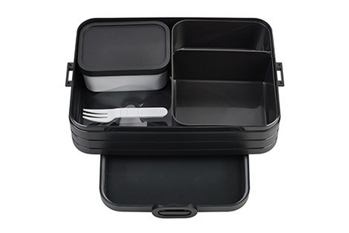 BENTOBOX - Schwarz, KONVENTIONELL, Kunststoff (25,5/17/6,5cm) - Mepal