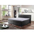 BOXSPRINGBETT "PRINZ" Lederlook 200/200 cm INKL. Topper - Silberfarben/Schwarz, Design, Holzwerkstoff/Textil (200/200cm) - Novel