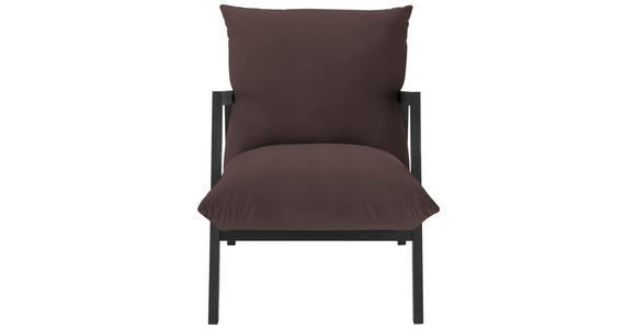 SESSEL in Mikrofaser Braun  - Wengefarben/Braun, Design, Holz/Textil (63/76/80cm) - Carryhome