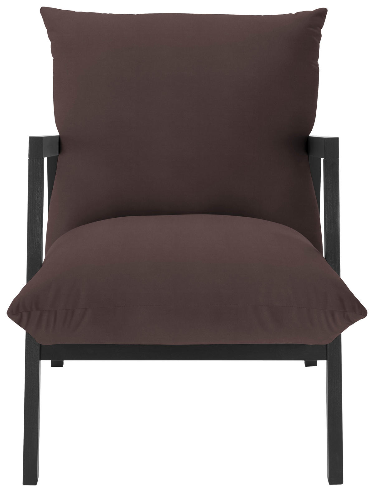 SESSEL in Mikrofaser Braun  - Wengefarben/Braun, Design, Holz/Textil (63/76/80cm) - Carryhome
