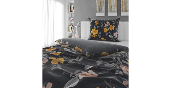 WENDEBETTWÄSCHE Mavie Satin 140/200 cm  - Grau, KONVENTIONELL, Textil (140/200cm) - Novel