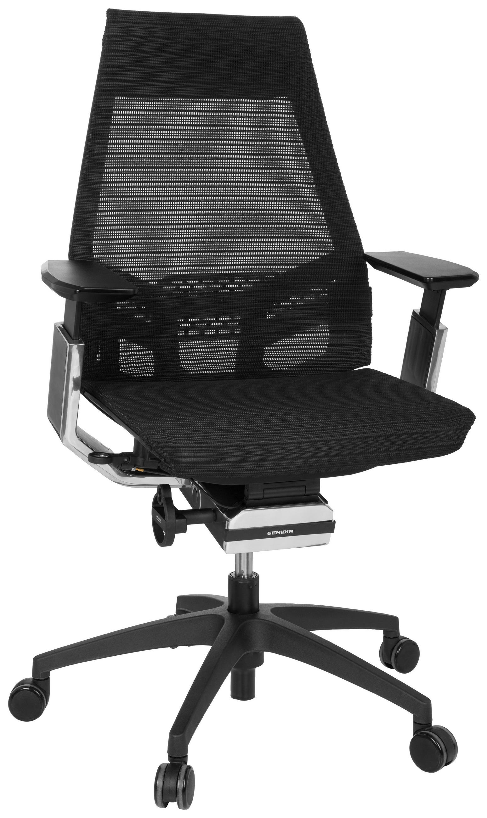 SNURRSTOL  i nätklädsel svart, kromfärg  - kromfärg/svart, Modern, textil/plast (70/112/55cm) - MID.YOU