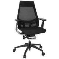 SNURRSTOL  i nätklädsel svart, kromfärg  - kromfärg/svart, Modern, textil/plast (70/112/55cm) - MID.YOU