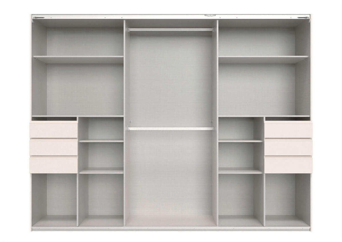 SCHIEBETÜRENSCHRANK 270/210/64 cm Kaschmir  - Kaschmir, Modern, Glas/Holzwerkstoff (270/210/64cm) - P & B