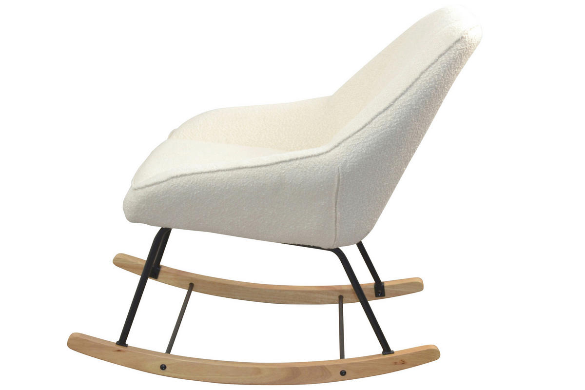 SESSEL Teddystoff Creme    - Creme/Schwarz, Design, Holz/Textil (70/100/90cm) - MID.YOU