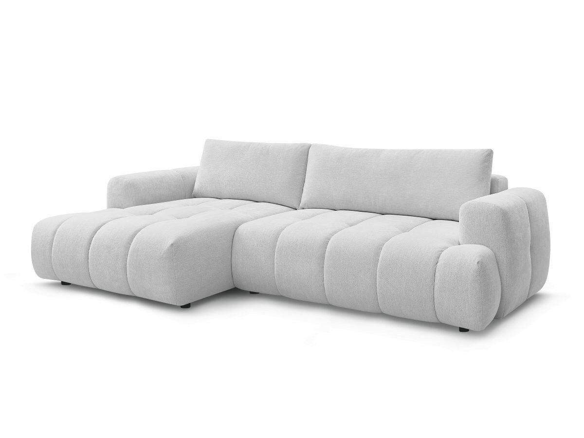 ECKSCHLAFSOFA FUJI Leinenoptik Hellgrau  inkl.  - Hellgrau/Schwarz, MODERN, Kunststoff/Textil (160/292cm)