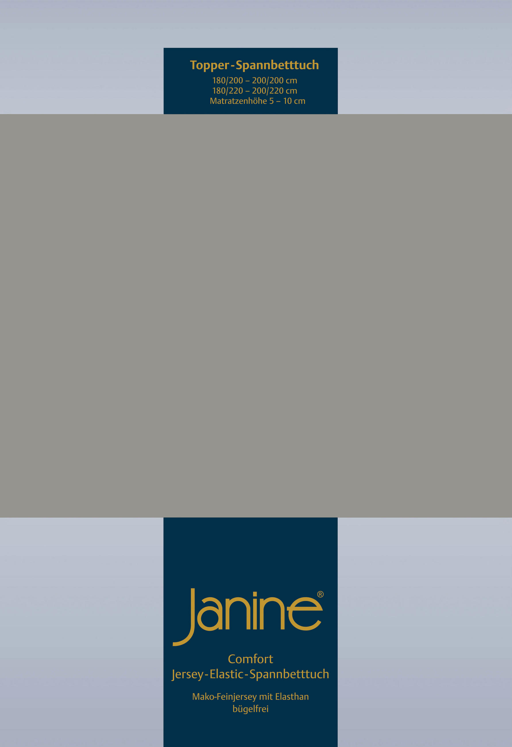 TOPPER-SPANNBETTTUCH Jersey  - Graubraun, Basics, Textil (150/200/10cm) - Janine