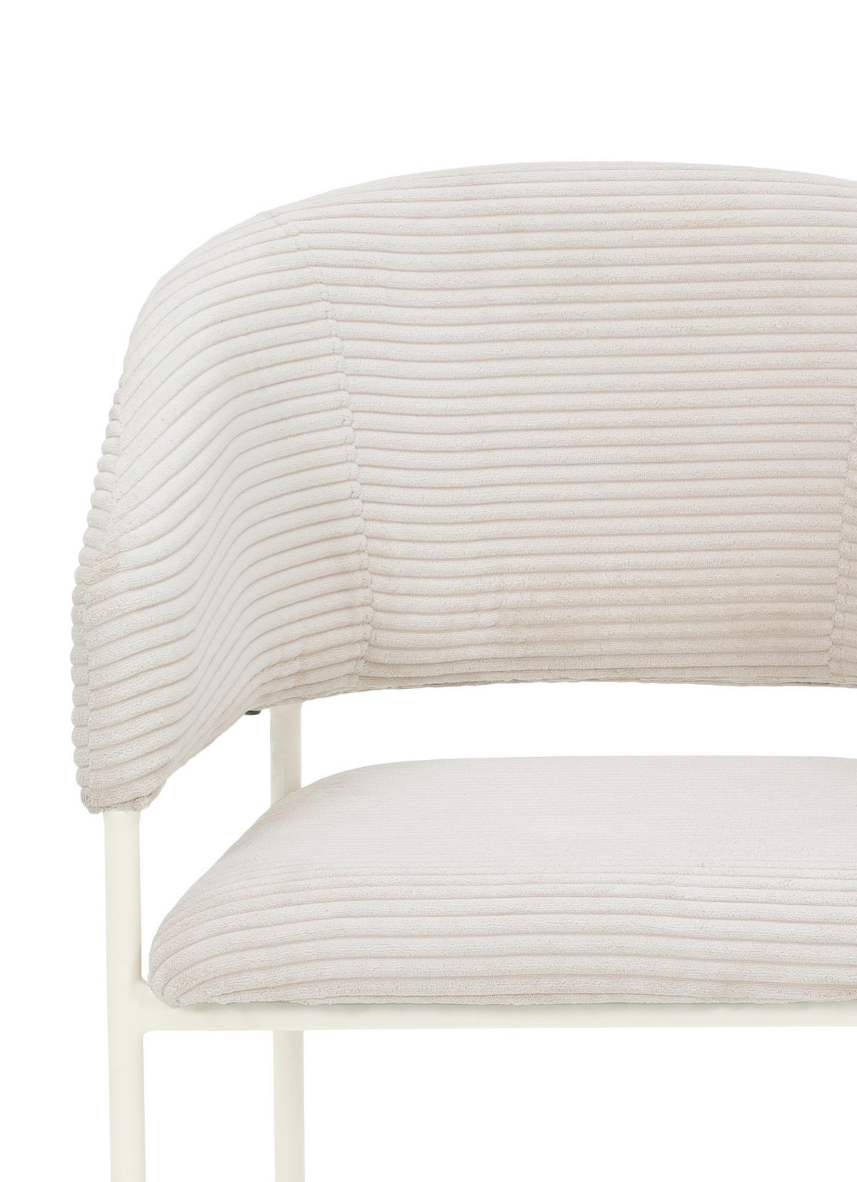 ARMLEHNSTUHL  in Stahl Cord  - Beige/Weiß, Basics, Textil/Metall (58/81,5/58cm) - Tom Tailor