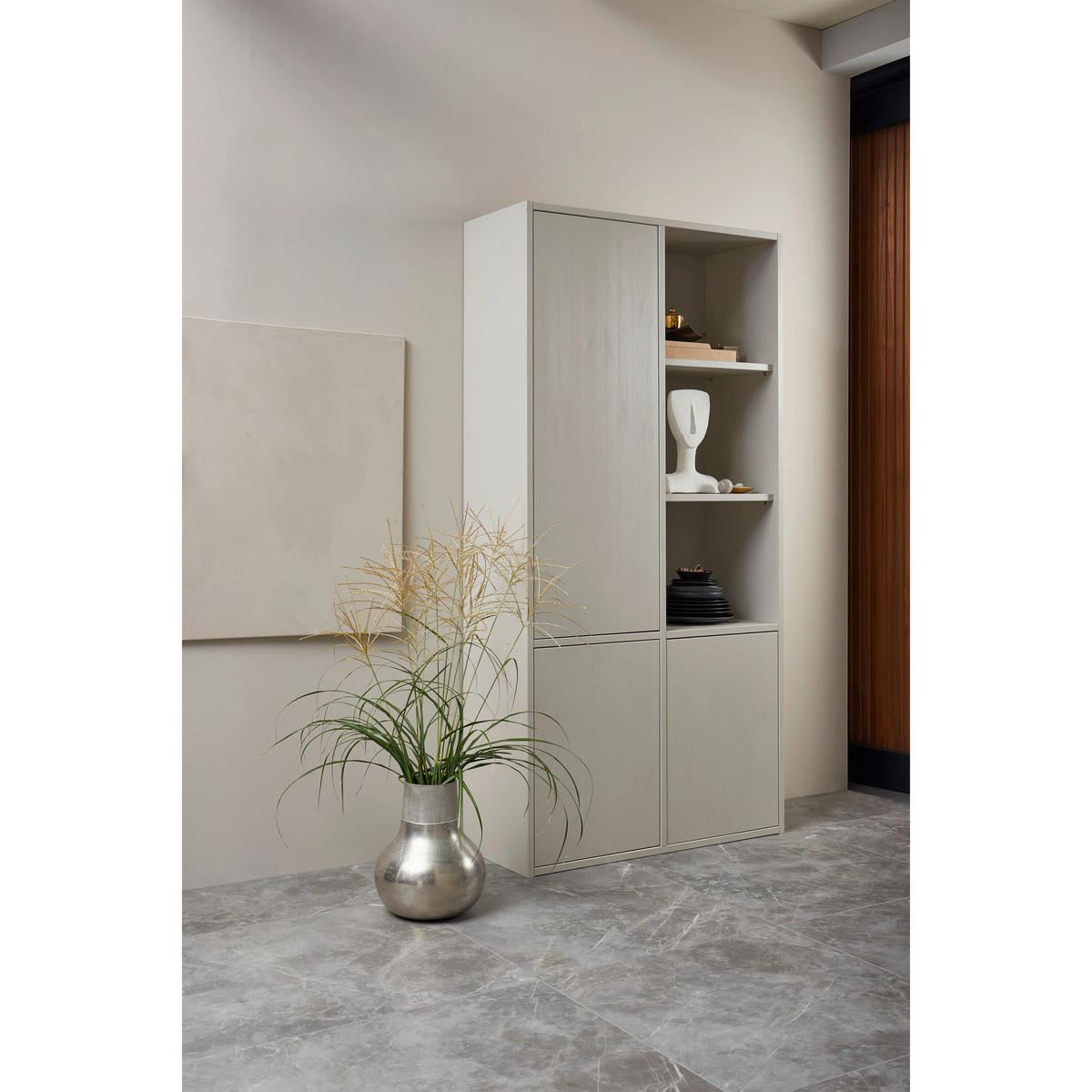 MEHRZWECKSCHRANK 100/200/40 cm  in Grauweiß  - Grauweiß, Design, Holz (100/200/40cm) - Livetastic