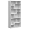 REGÁL, vysoce lesklá bílá, 87,5/197,5/33,5 cm - bílá/vysoce lesklá bílá, Design, kompozitní dřevo (87,5/197,5/33,5cm)