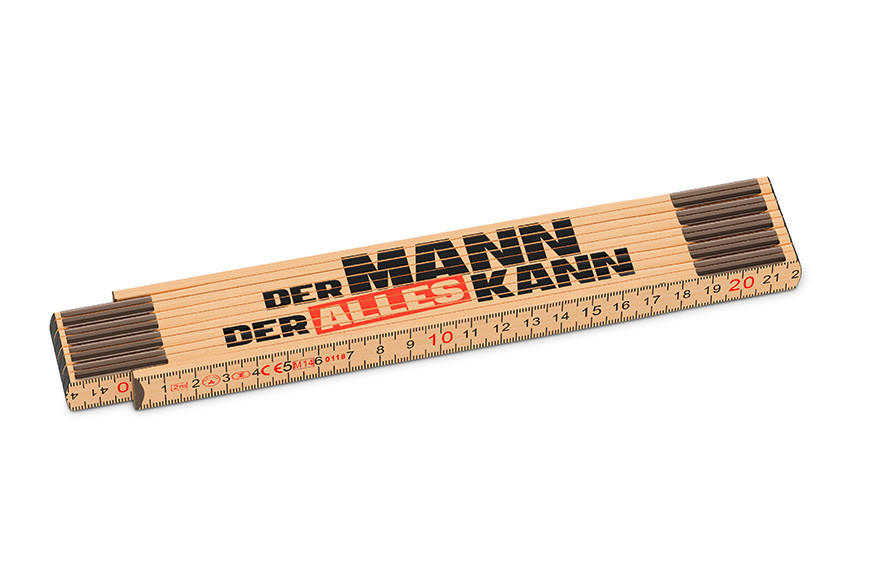 ZOLLSTOCK   Braun  - Braun, Basics, Holz (24,5/3,6/1,8cm)