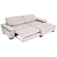 ECKSOFA in Webstoff Hellrosa  265/180 cm  - Hellrosa/Schwarz, Design, Textil/Metall (265/180cm) - Carryhome