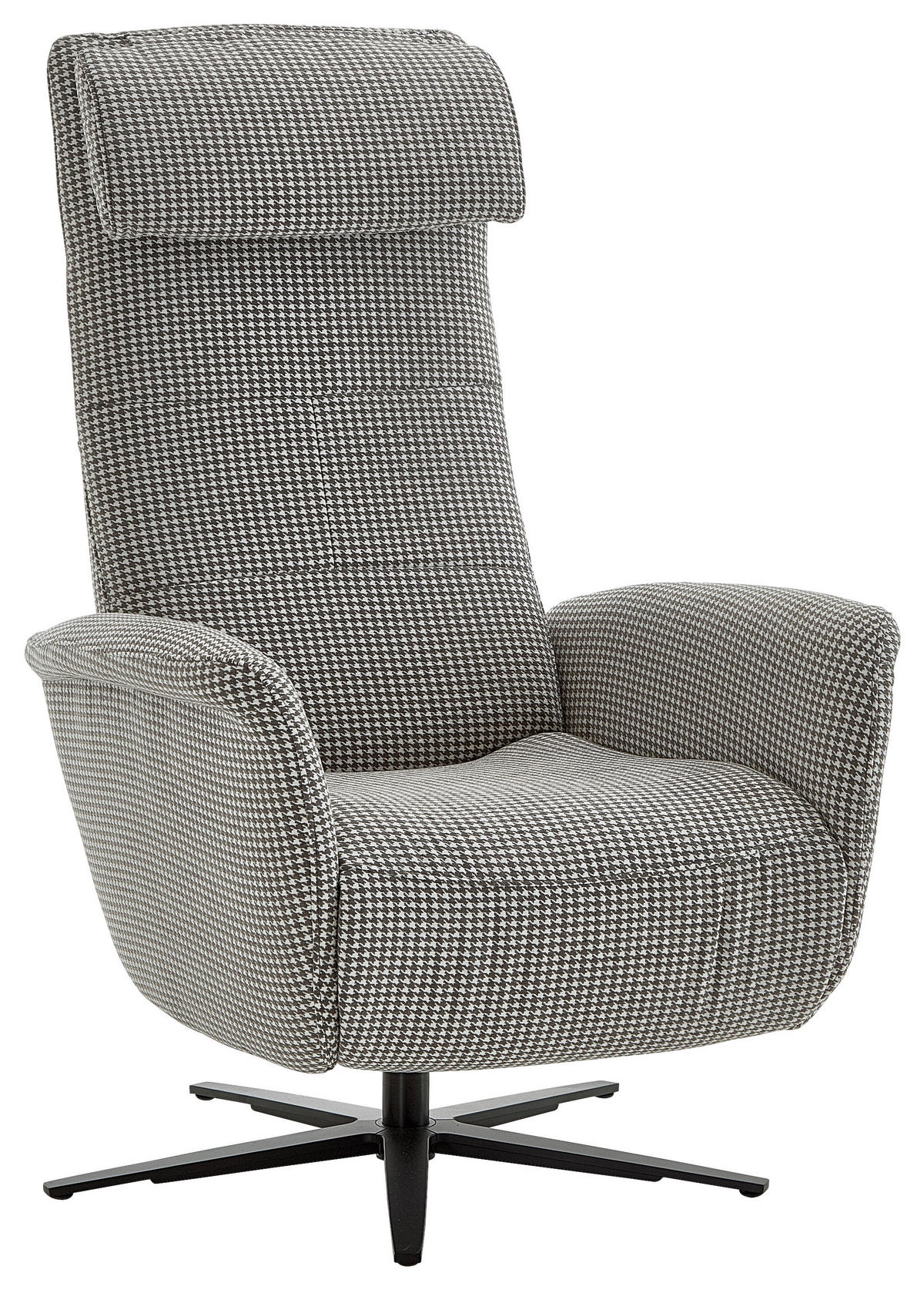 RELAXSESSEL in Textil Grau, Schwarz, Silberfarben  - Silberfarben/Schwarz, Design, Textil/Metall (78/88-177/82cm) - Valdera