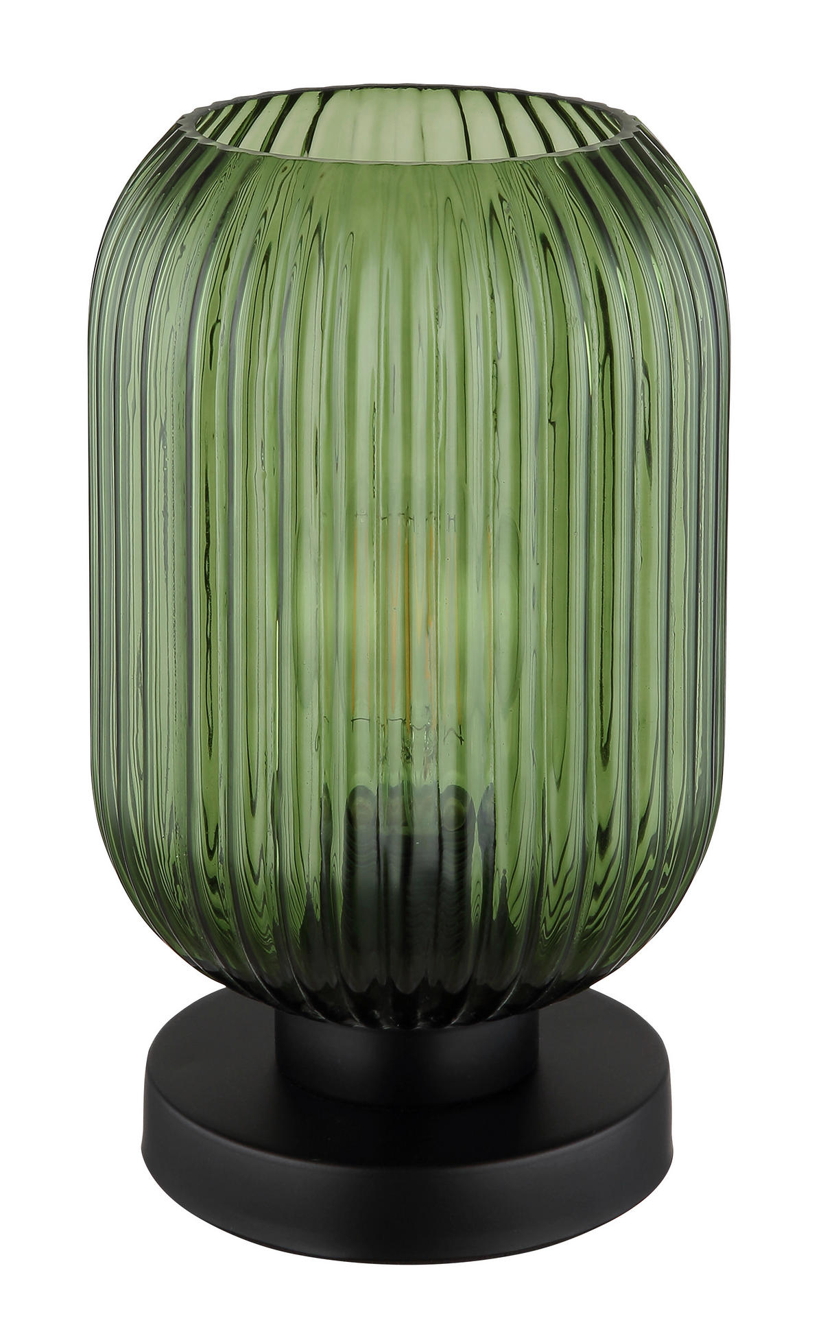 TISCHLEUCHTE - Schwarz/Grün, Konventionell, Glas/Metall (14/24cm) - Globo