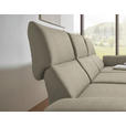 ECKSOFA  in Flachgewebe Sandfarben  255-365/175-224 cm  - Sandfarben/Schwarz, Design, Textil/Metall (255-365/175-224cm) - Dieter Knoll