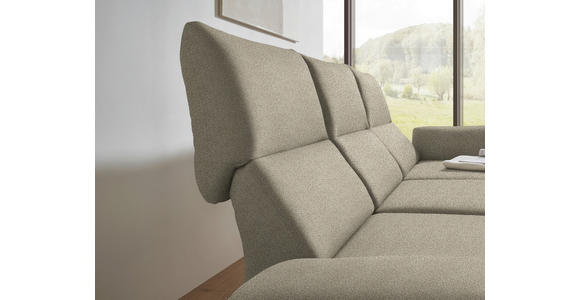 ECKSOFA  in Flachgewebe Sandfarben  255-365/175-224 cm  - Sandfarben/Schwarz, Design, Textil/Metall (255-365/175-224cm) - Dieter Knoll