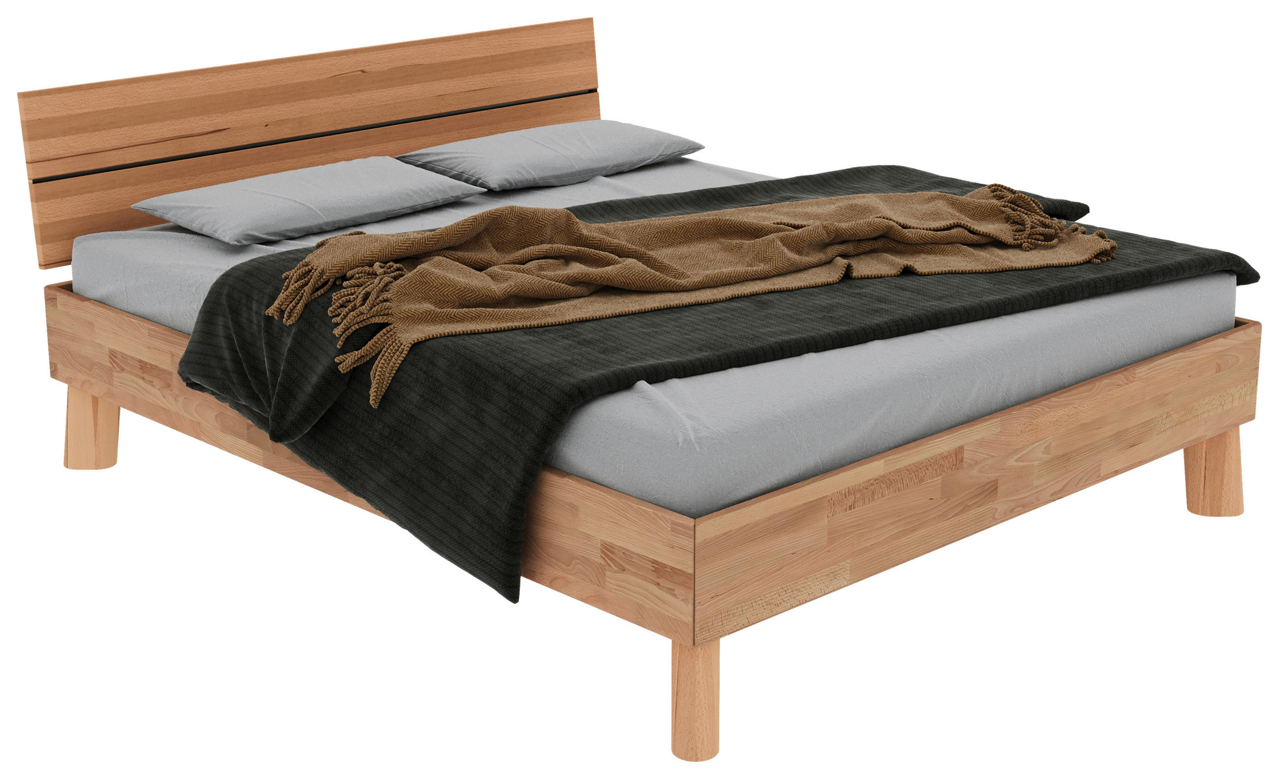 BETT - Naturfarben, MODERN, Holz (160/200cm) - MID.YOU