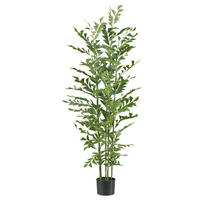 KUNSTPFLANZE Palme 150 cm  - Schwarz/Grün, Design, Kunststoff (150cm) - P & B