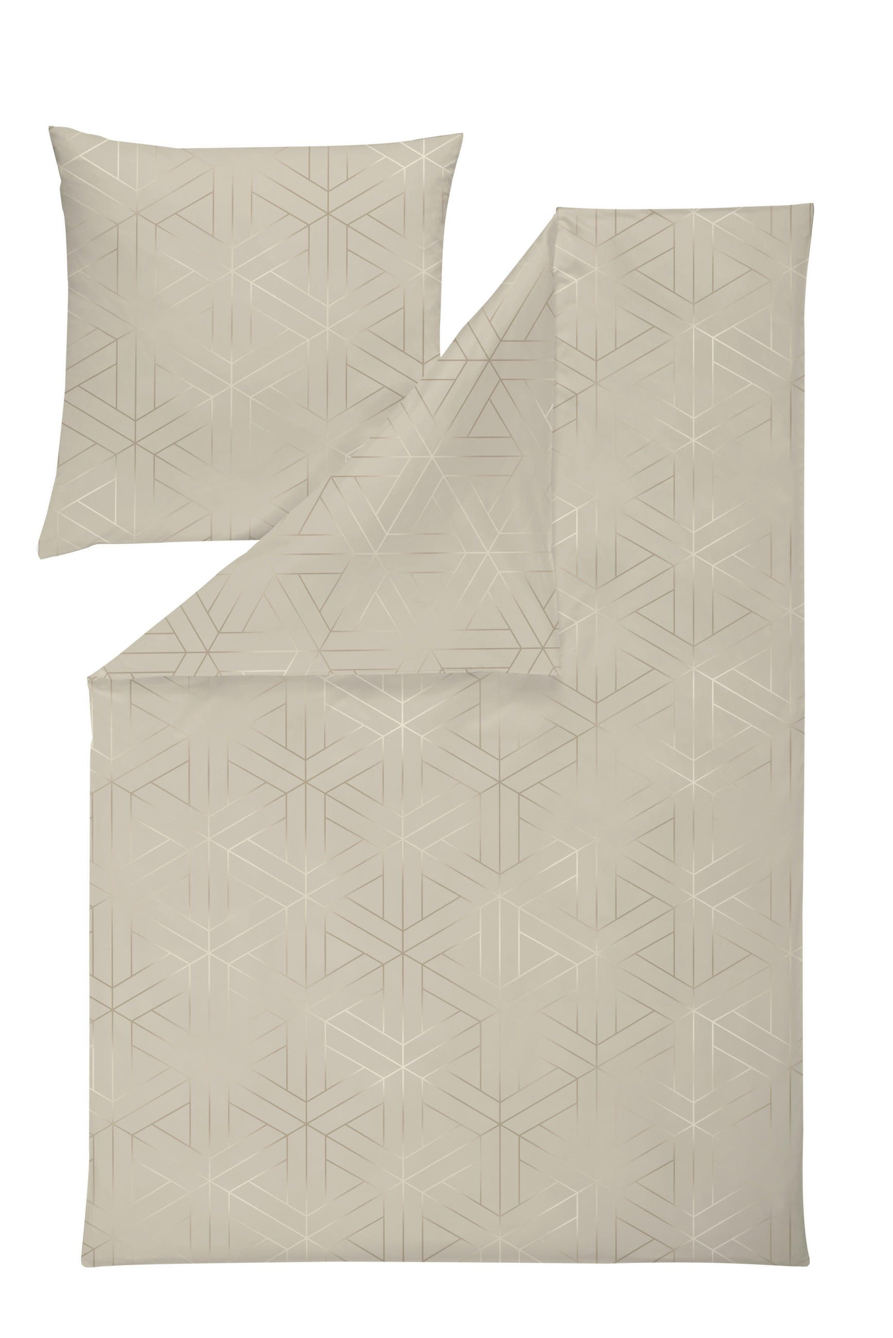 BETTWÄSCHE Atelier Makosatin 155/200 cm  - Creme, Design, Textil (155/200cm) - Estella