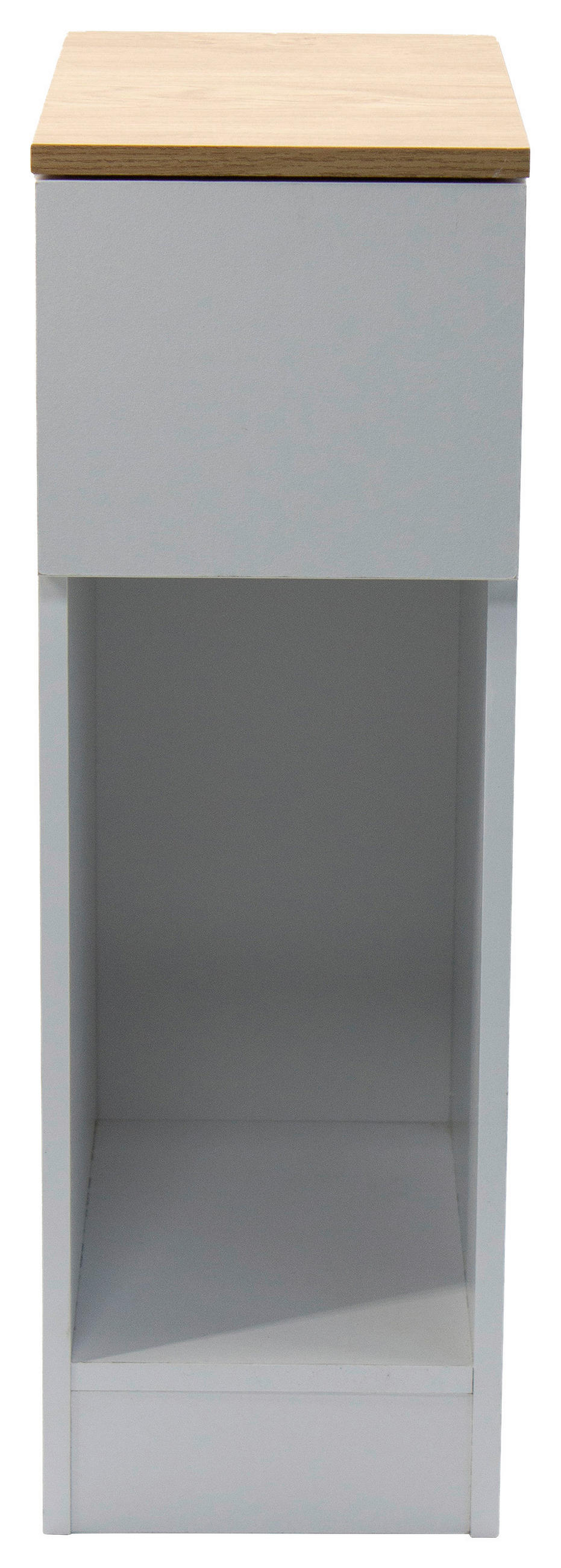 NACHTSCHRANK 19,6/60/33 cm, Weiß, Eiche Artisan,  - Weiß/Eiche Artisan, Basics, Holzwerkstoff (19,6/60/33cm) - Boxxx