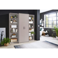 DREHTÜRENSCHRANK 72/194/54 cm,  in Kaschmir, 2-türig  - Kaschmir/Schwarz, Basics, Holzwerkstoff/Metall (72/194/54cm) - Xora