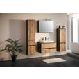 MIDISCHRANK 40/133/35 cm  - Eiche Wotan/Graphitfarben, Natur, Holzwerkstoff/Kunststoff (40/133/35cm) - Xora