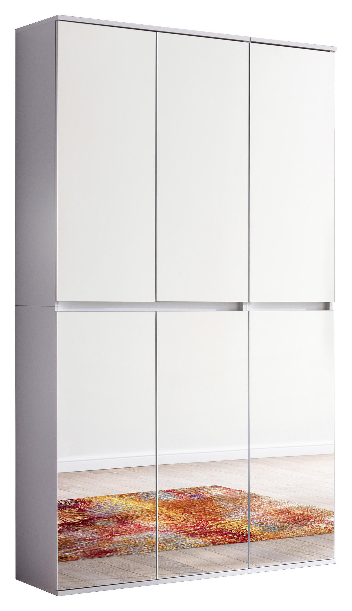 GARDEROBENSCHRANK  in 111/191/34 cm  - Weiß, Basics, Glas/Holzwerkstoff (111/191/34cm) - MID.YOU