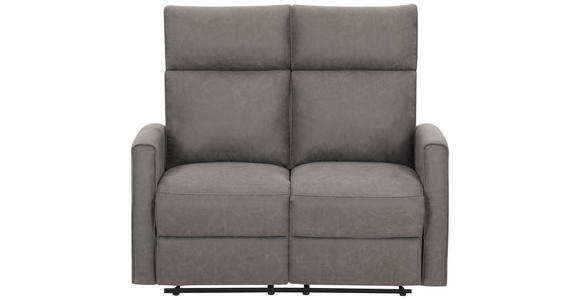 2-SITZER-SOFA Mikrofaser Grau  - Schwarz/Grau, KONVENTIONELL, Kunststoff/Textil (127/105/93cm) - Xora