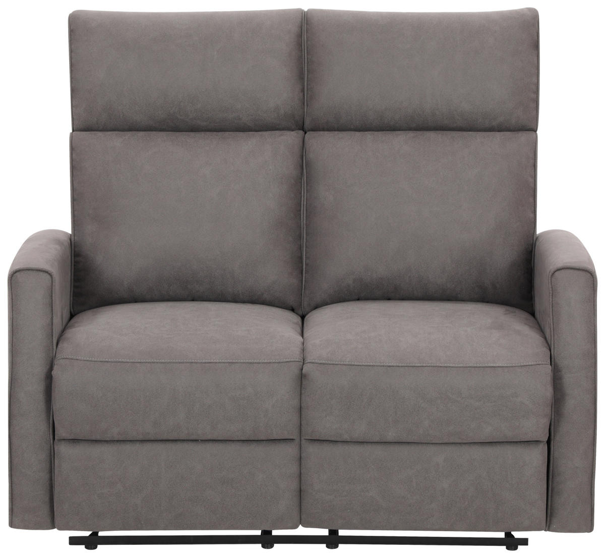 2-SITZER-SOFA Mikrofaser Grau  - Schwarz/Grau, KONVENTIONELL, Kunststoff/Textil (127/105/93cm) - Xora