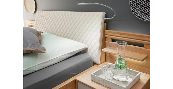 BETT 90/200 cm in Eichefarben, Champagner - Champagner/Eichefarben, KONVENTIONELL, Holz/Holzwerkstoff (90/200cm) - Venda