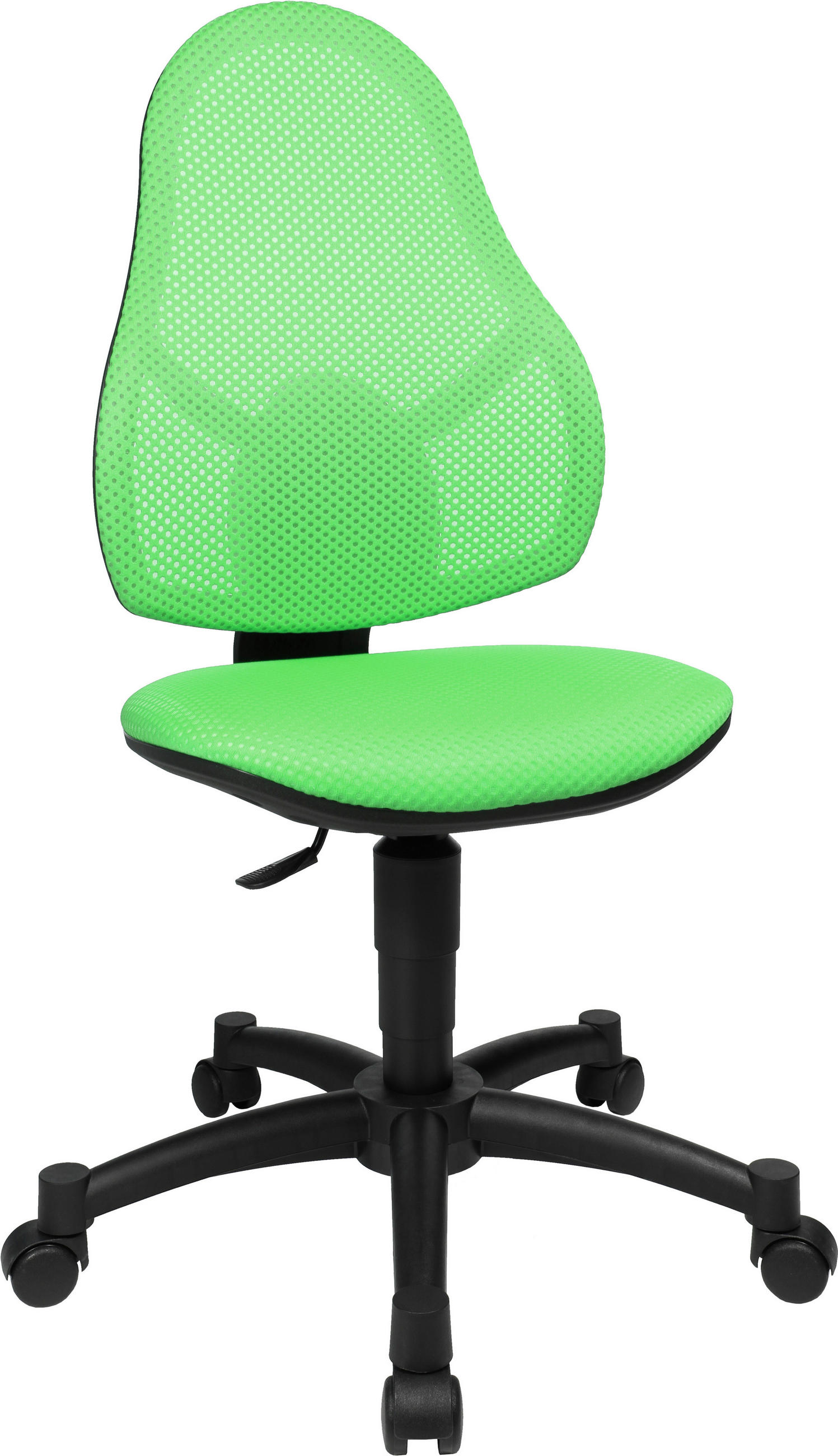 JUGENDDREHSTUHL Netz Grün, Schwarz  - Schwarz/Grün, Basics, Kunststoff/Textil (44/39-53/30-36cm) - Xora