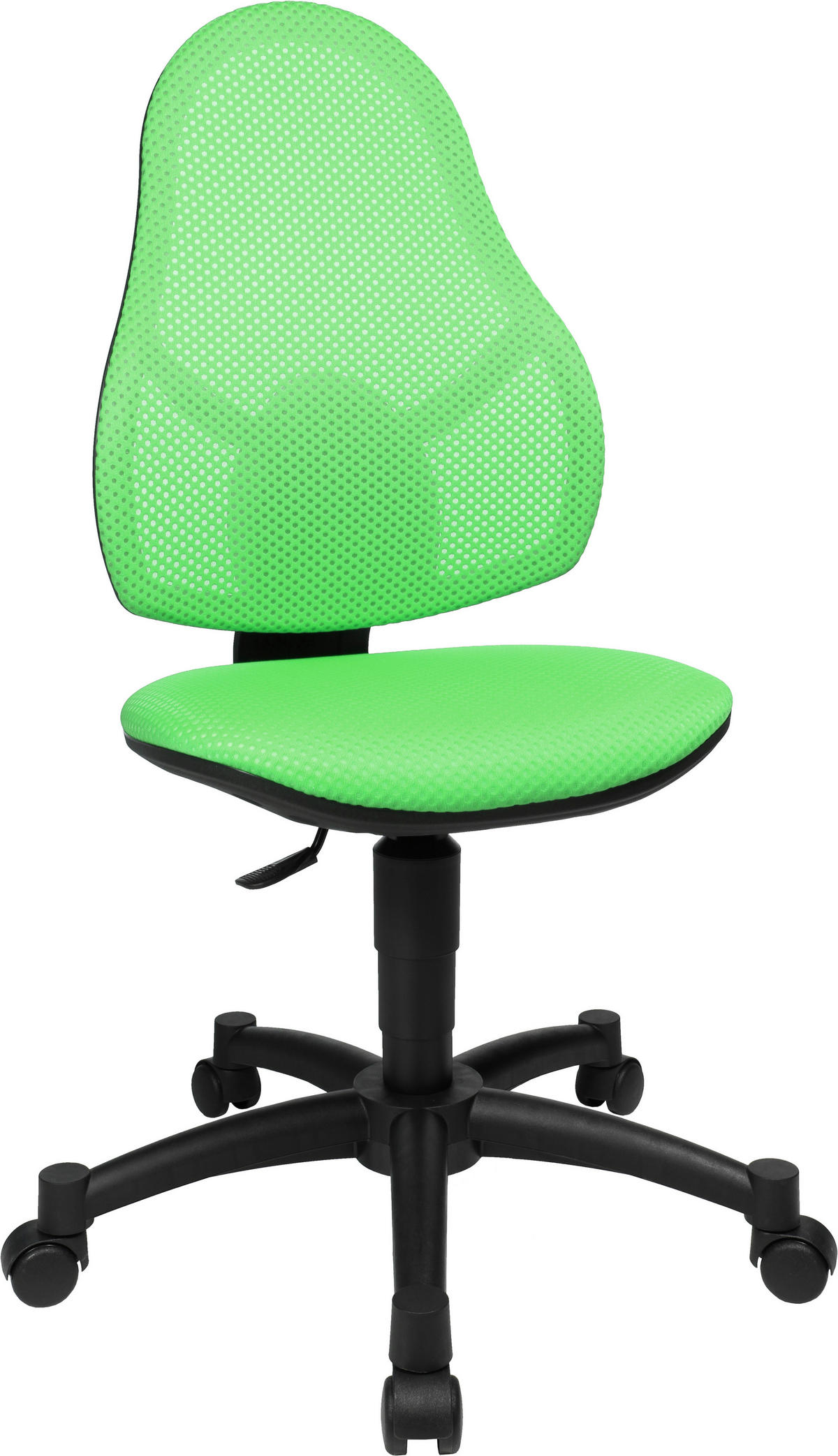 JUGENDDREHSTUHL Netz Grün, Schwarz  - Schwarz/Grün, Basics, Kunststoff/Textil (44/39-53/30-36cm) - Xora