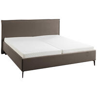 POLSTERBETT ELOS gepolstertes Kopfteil 160/200 cm  in Braun, Cognac  - Cognac/Anthrazit, Design, Textil (160/200cm) - Musterring