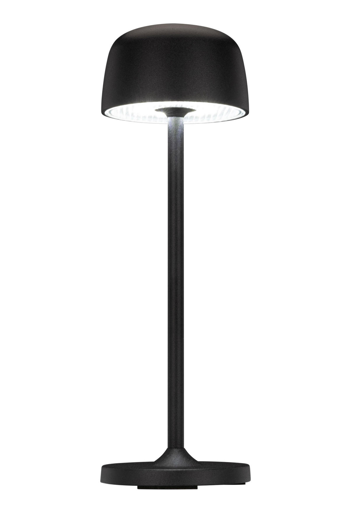 STOLNÍ LAMPA NA BATERIE 7,6/24 cm - černá/průhledné, Design, kov/plast (7,6/24cm) - Novel