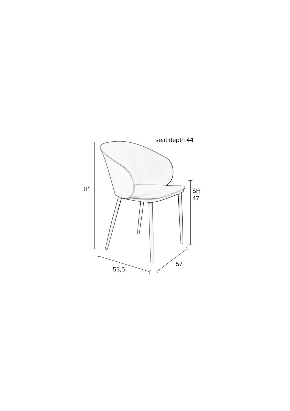 STUHL Schwarz  - Schwarz, KONVENTIONELL, Kunststoff/Metall (57/81/53,5cm) - Livetastic