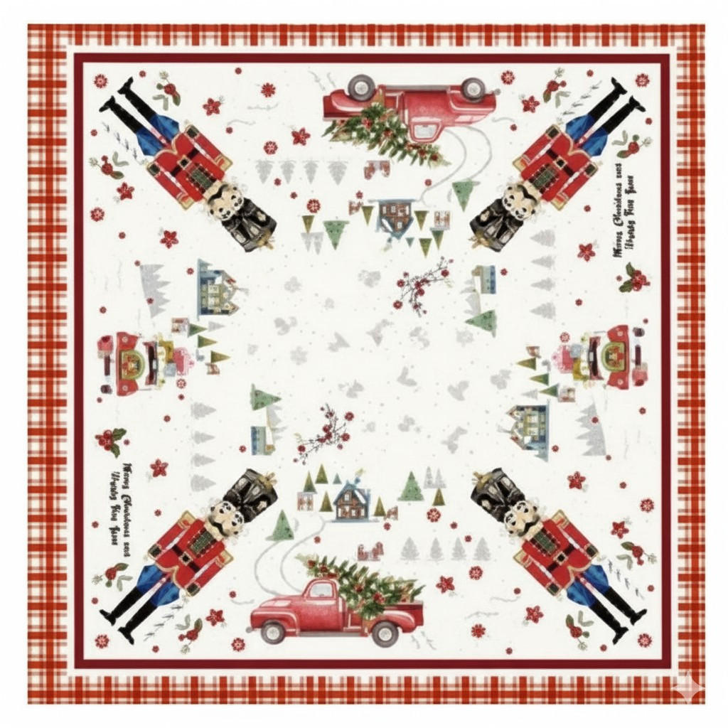 ASZTALTERÍTŐ   - bordó, Basics, textil (90/90cm)