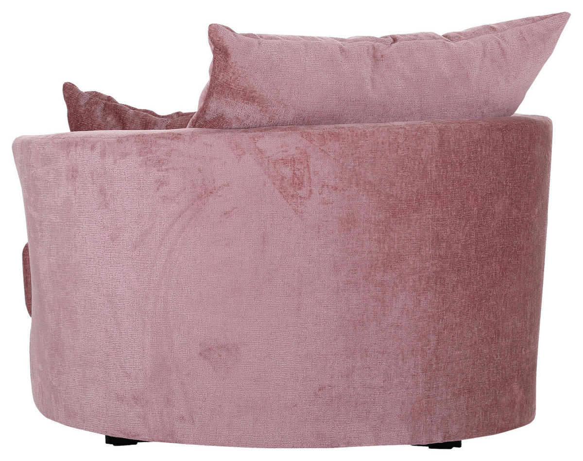 SESSEL in Chenille Altrosa  - Schwarz/Altrosa, Konventionell, Textil/Metall (115/72/115cm) - Carryhome