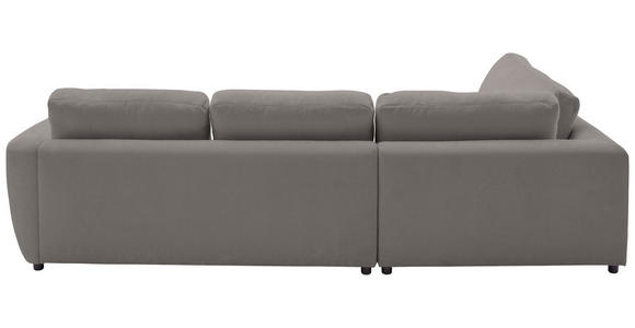 ECKSOFA  in Chenille Grau  224/307 cm  - Schwarz/Grau, KONVENTIONELL, Kunststoff/Textil (224/307cm) - Hom`in